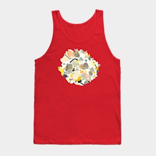 Abstract Organic Geometry Mustard Tank Top